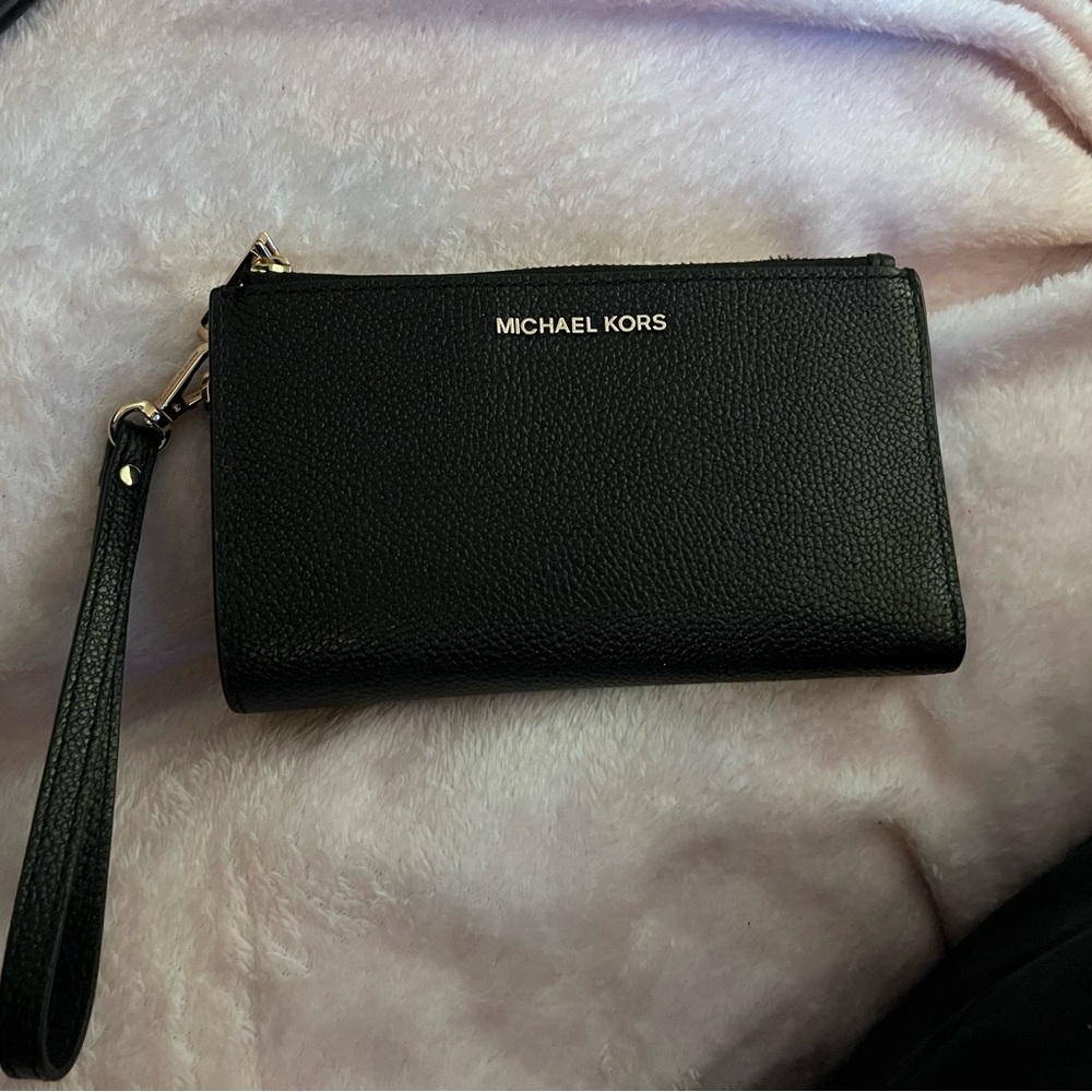 Michael Kors Black Wristlet Clutch